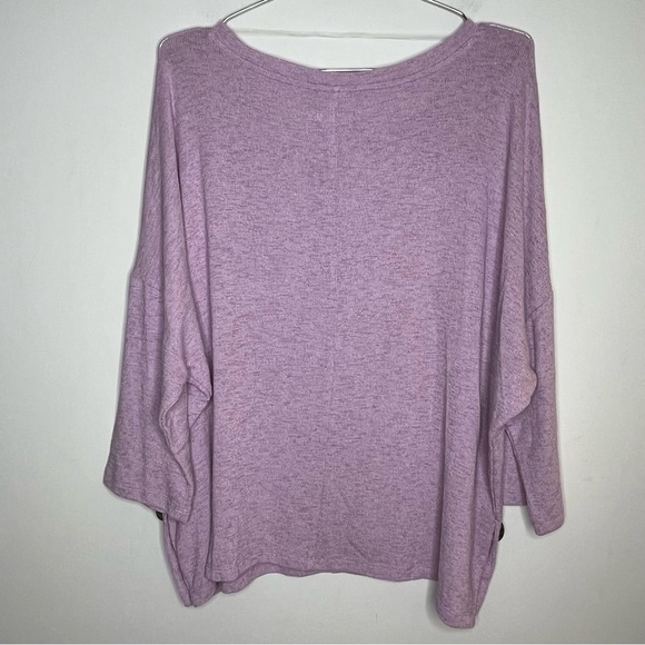 SIGNATURE Reitmans Lilac Dolman Sleeve Sweater Button Detail - Picture 2 of 6